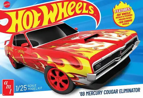 Hot Wheels 1969 Mercury Cougar Eliminator AMT Model Kit Luxury