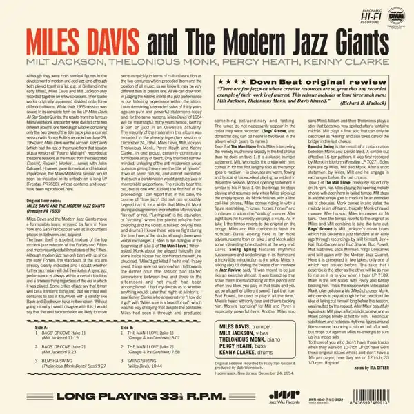 Miles Davis - And the Modern Jazz Giants (LP) Seasonal Sale